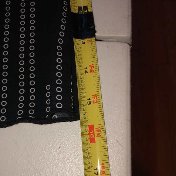 Unique Spectrum size 1X black & white portrait collar slit 3/4 Geometric print - Picture 8 of 14